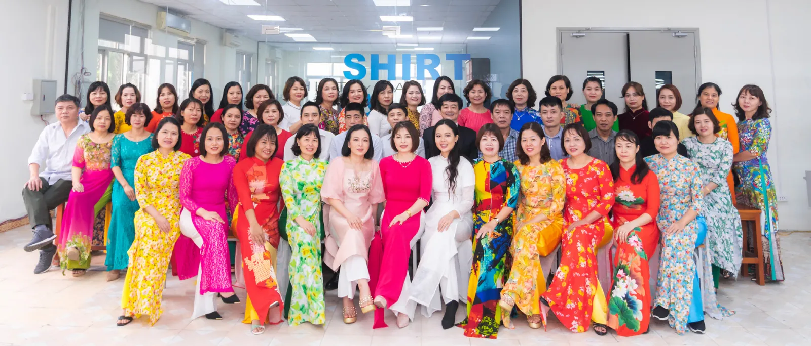 The SHIRT VN team together in colourful áo dài